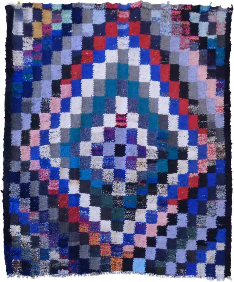 One Of The Kind Authentic Vintage Hand-Knotted Kilim 5'3" X 5'1"